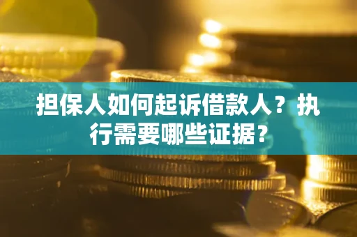 北京担保人如何起诉借款人？执行需要哪些证据？