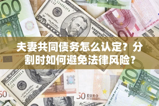 北京夫妻共同债务怎么认定？分割时如何避免法律风险？